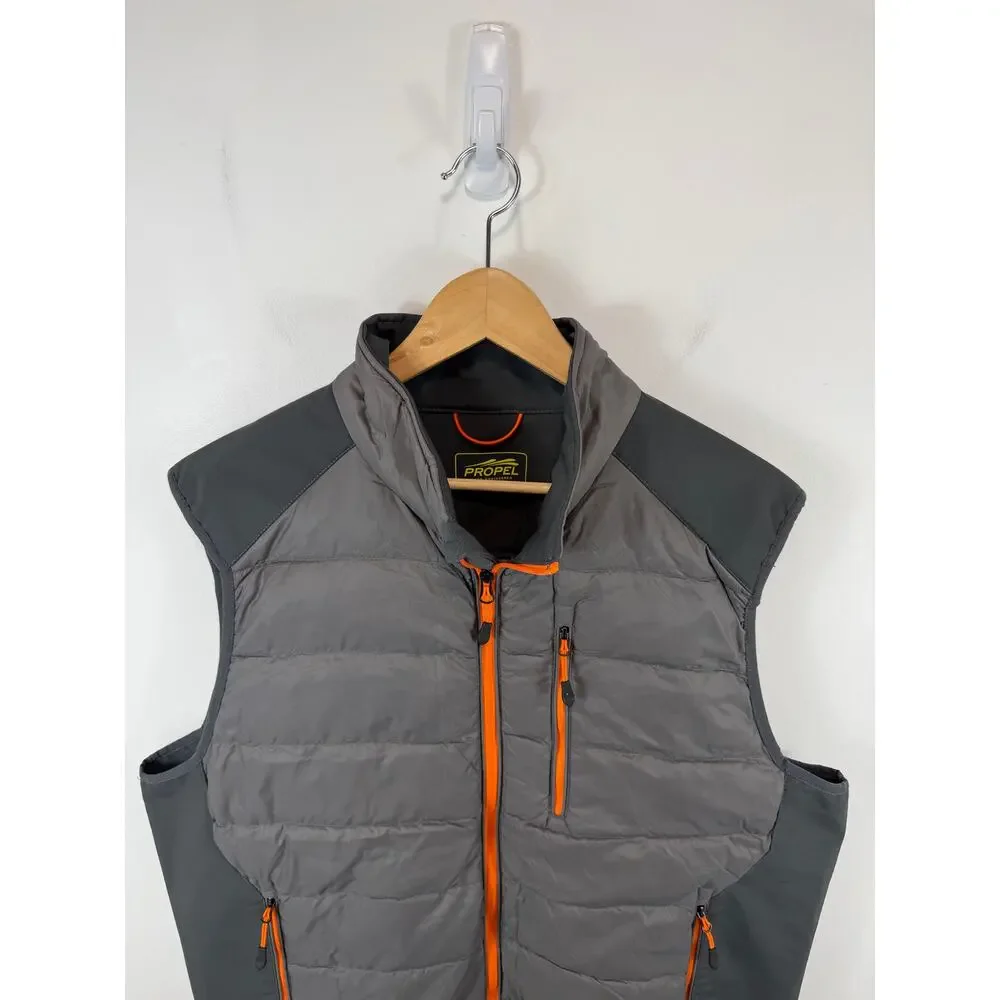 Propel Bass Engineered Hybrid Down Puffer Vest Grey Size XL Outdoors GH Bass - Picture 8 of 12